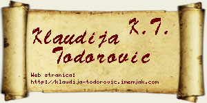 Klaudija Todorović vizit kartica